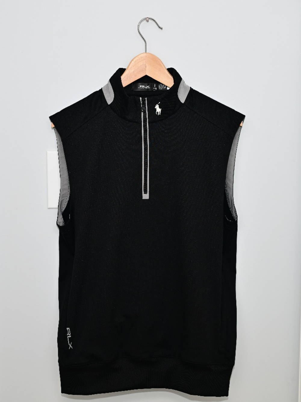 Men's Ralph Lauren RLX Stretch Jersey Quarter-Zip Vest Size Small